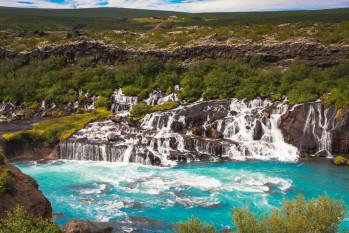 Les cascades Hraunfossar