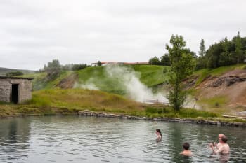 La carte des sources chaudes d'Islande