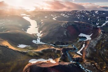 Le cratère Rauðibotn