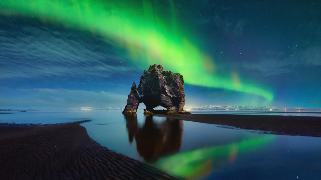 Les aurores boréales en Islande