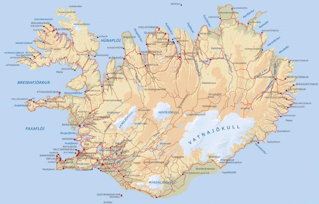 Les cartes d'Islande