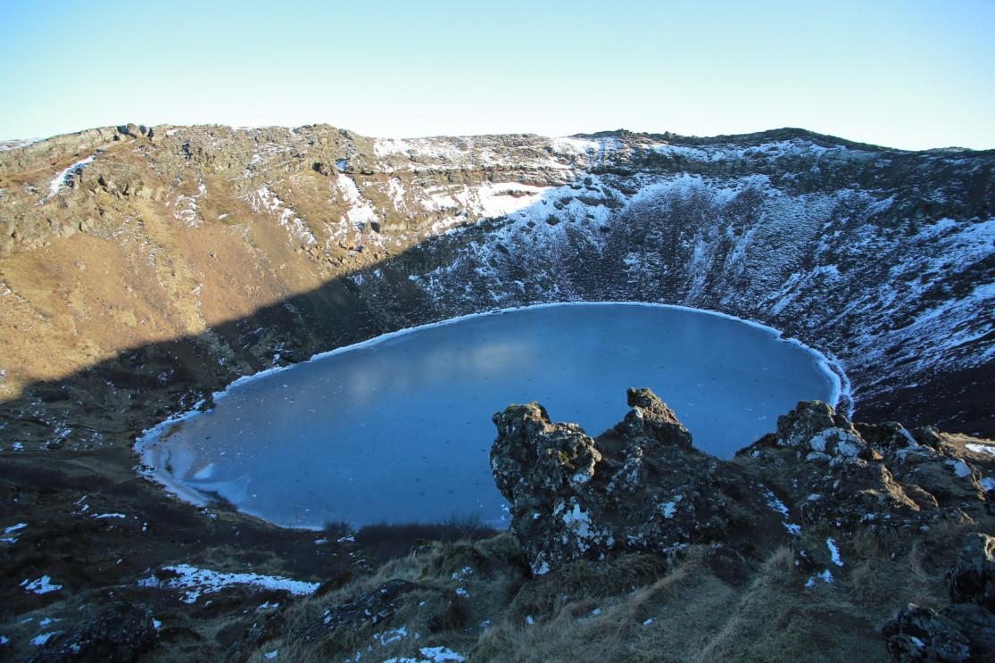 Kerið : le cratère et son lac